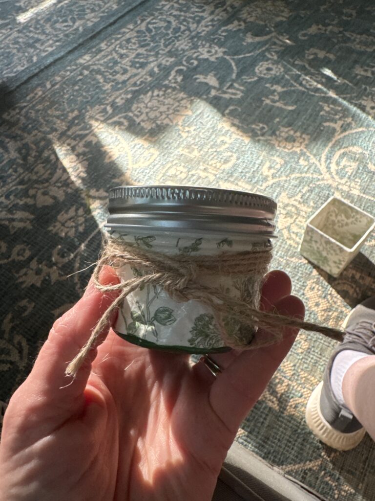 Antique Herbarium Jelly Jar