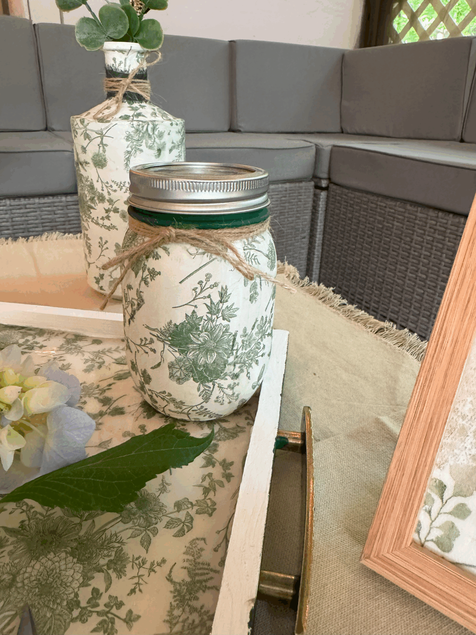 Antique Herbarium Mason Jar Accent - Image 8