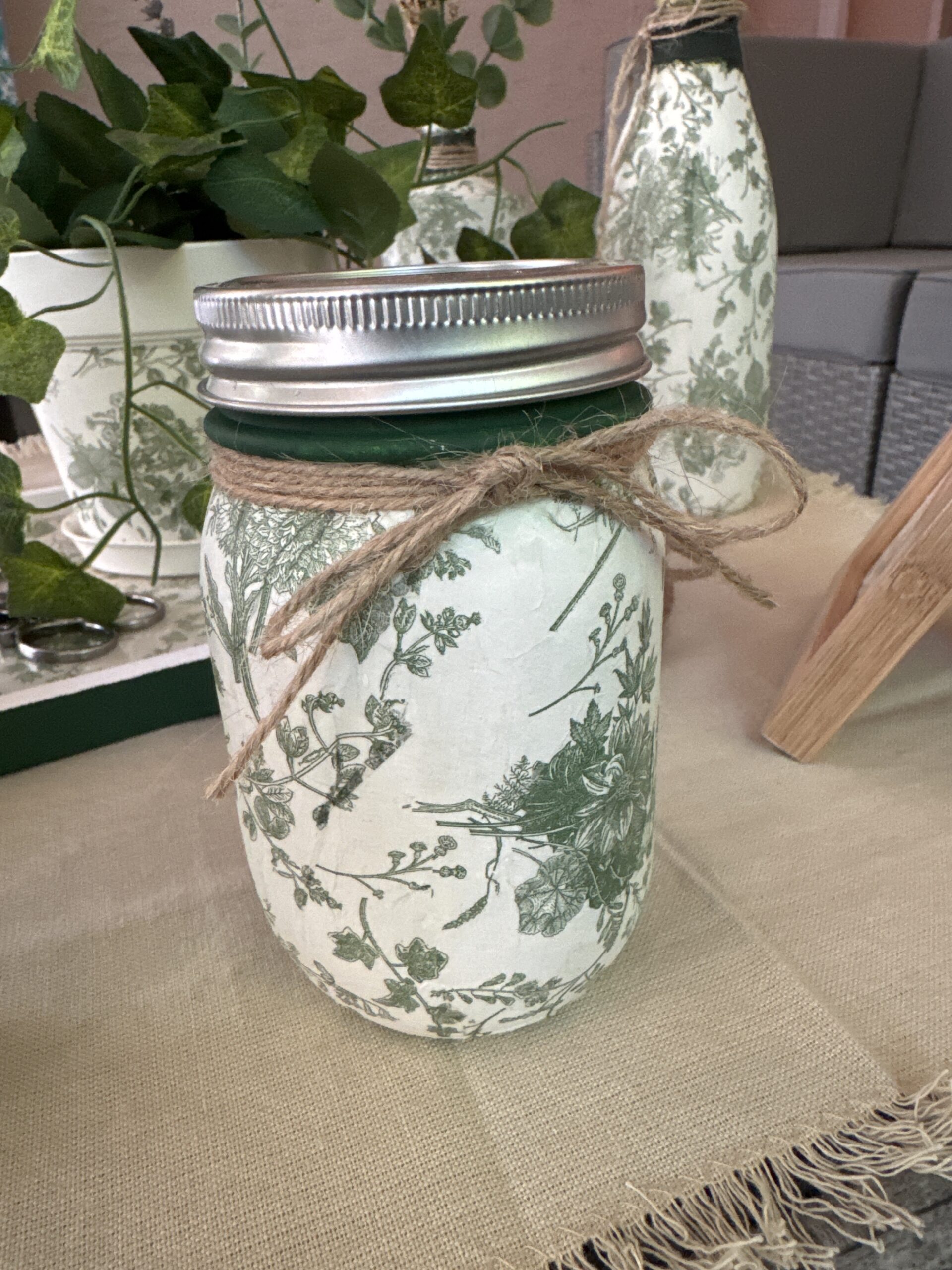 Antique Herbarium Mason Jar Accent - Image 5
