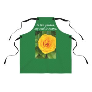 "Sunny Soul" Gardening Apron - Lightweight, Durable Poly Twill with Inspirational Quote